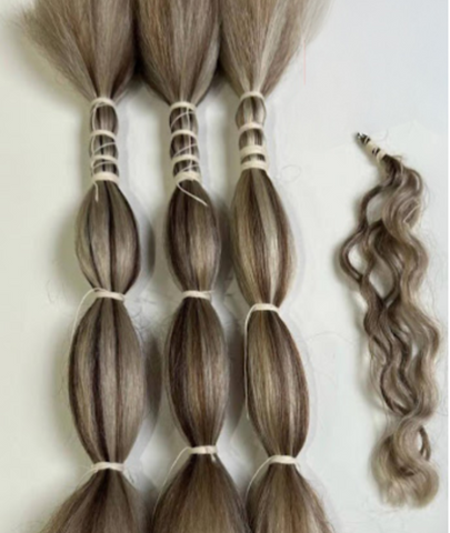 Soft Wavy- Wefted/Tracked- Auburns/Blends- Per bundle (4oz)