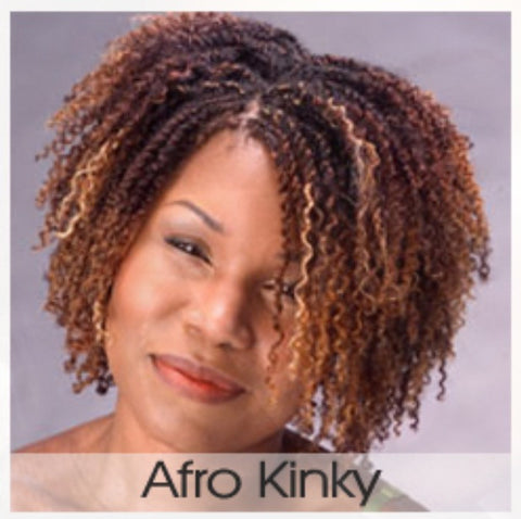 Afro Kinky- Wefted/Tracked- Auburn/Blends- Per bundle (4oz)